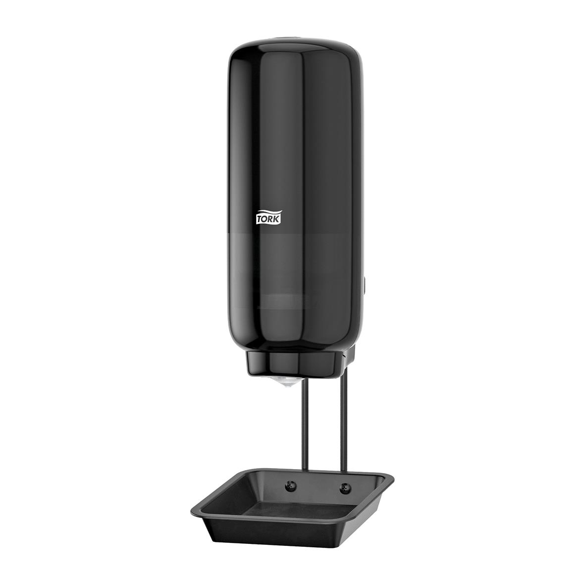 Droppbricka för tork till hygienställ i svart plast