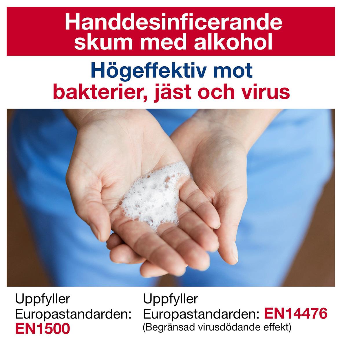 Handdesinfektion Tork Alkoholskum 75 300ml, effektiv mot bakterier, jäst och virus, med alkohol, för hygien och virusbekämpning