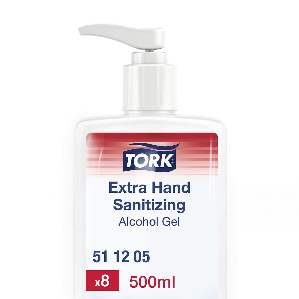 Handdesinfektionsgel Tork Extra Alkogel 500ml i pumpflaska