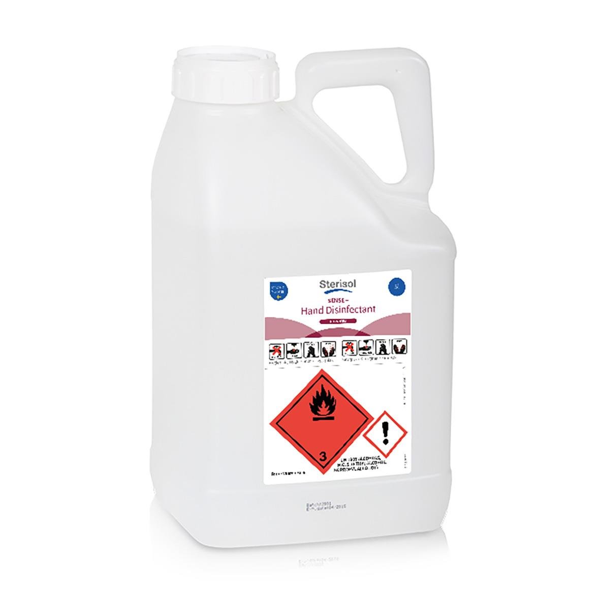 Stor flaska handdesinfektion Sterisol Sense +Etanol, oparfymerad, 5 liter
