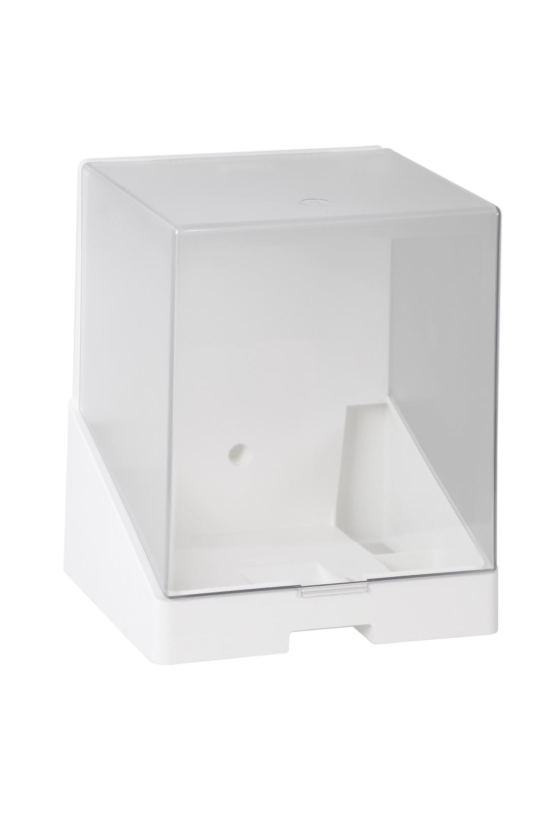 Vit dispenser för Sterisol 5L med avtagbar lucka och fotpedal