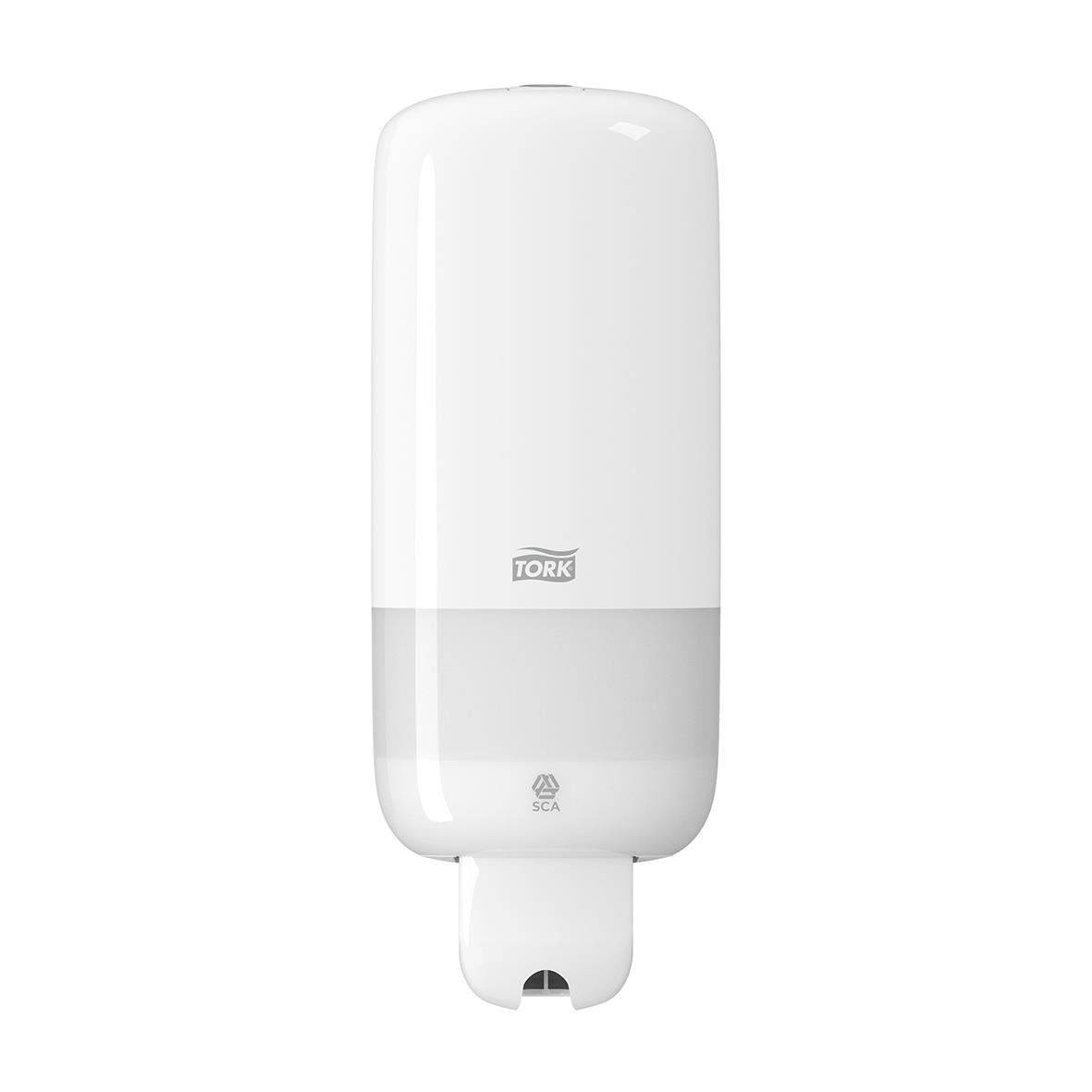 Vit plastdispenser Tork S1 för handdukar