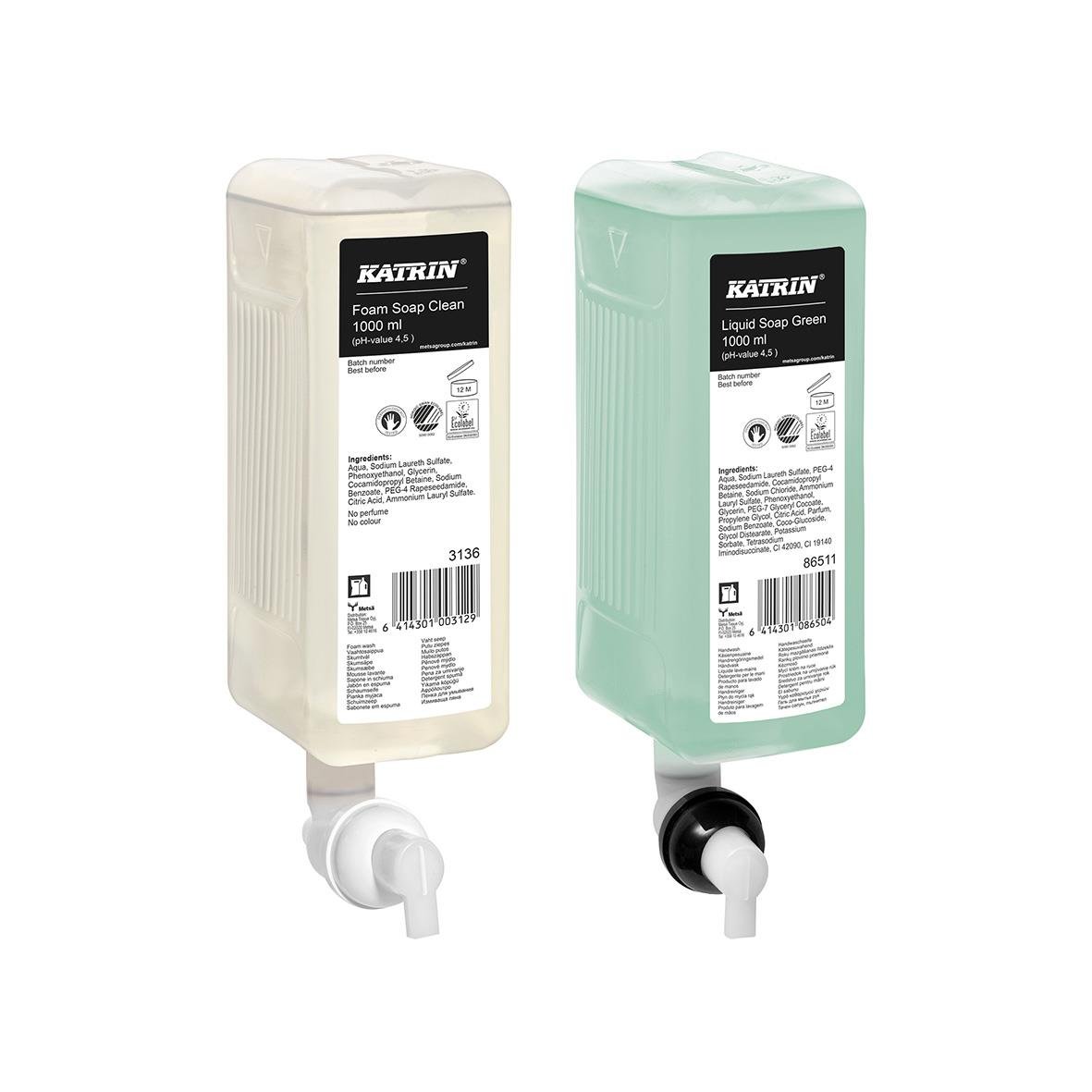 Dispenser Katrin tvål i borstat stål för 1000ml