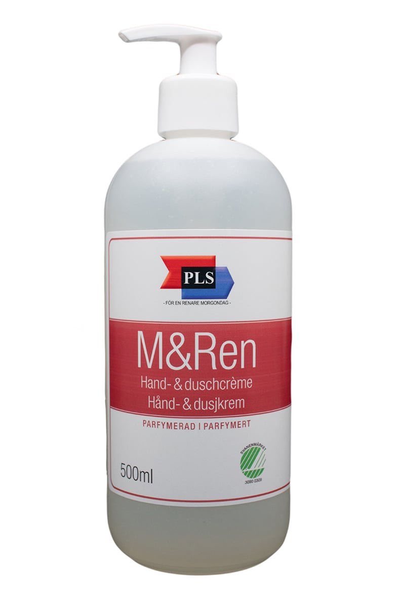 Flytande tvål i pumpflaska 500ml från PLS M&Ren parfymerad