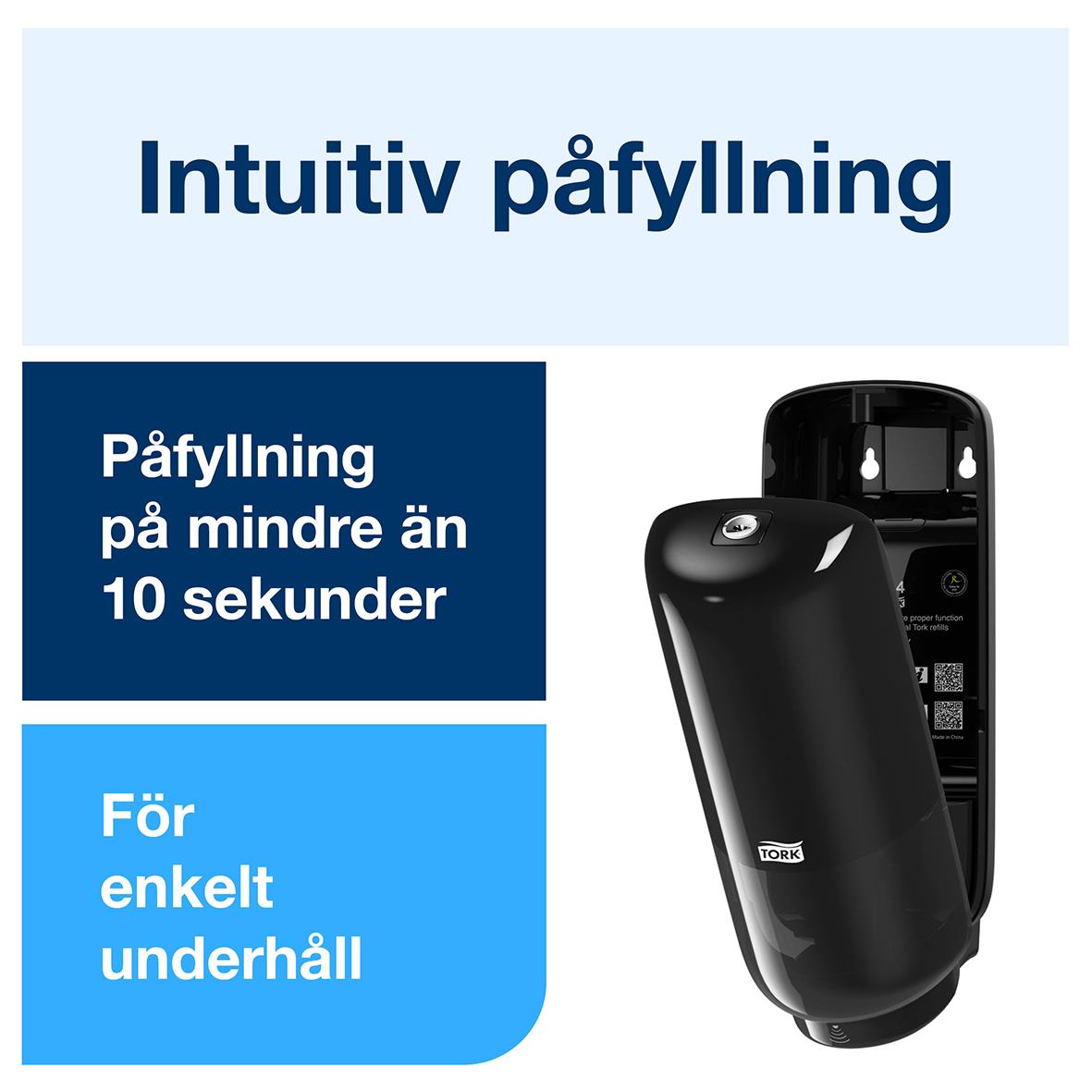 Flytande tvål Tork S4 Odor-Control handtvätt 1L med automatisk påfyllning