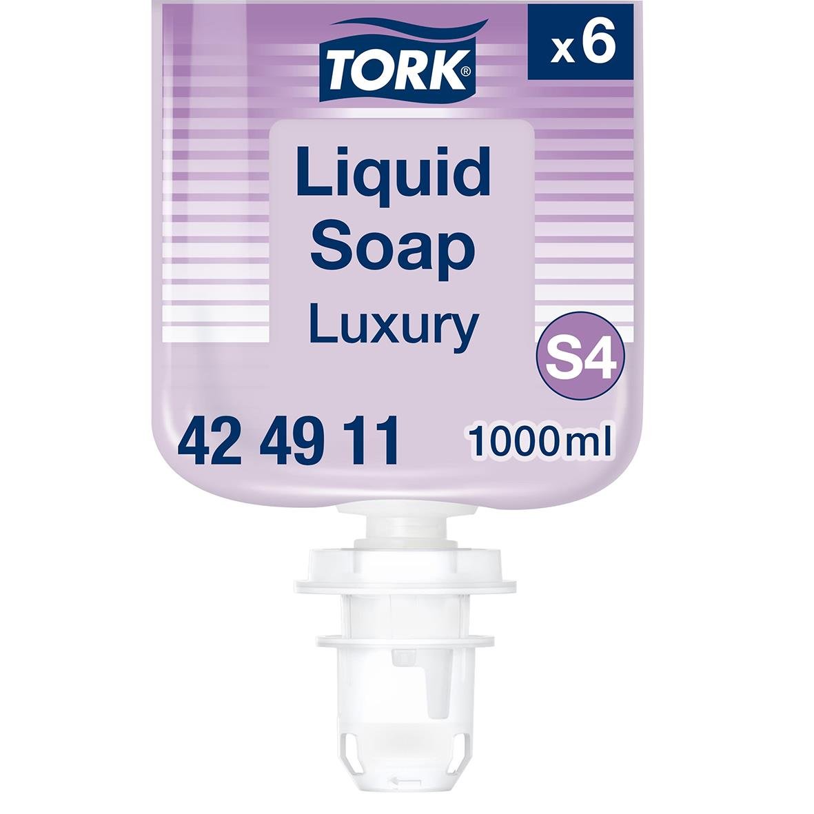 Flytande tvål Tork S4 Luxury 1L för handtvätt, 6-pack