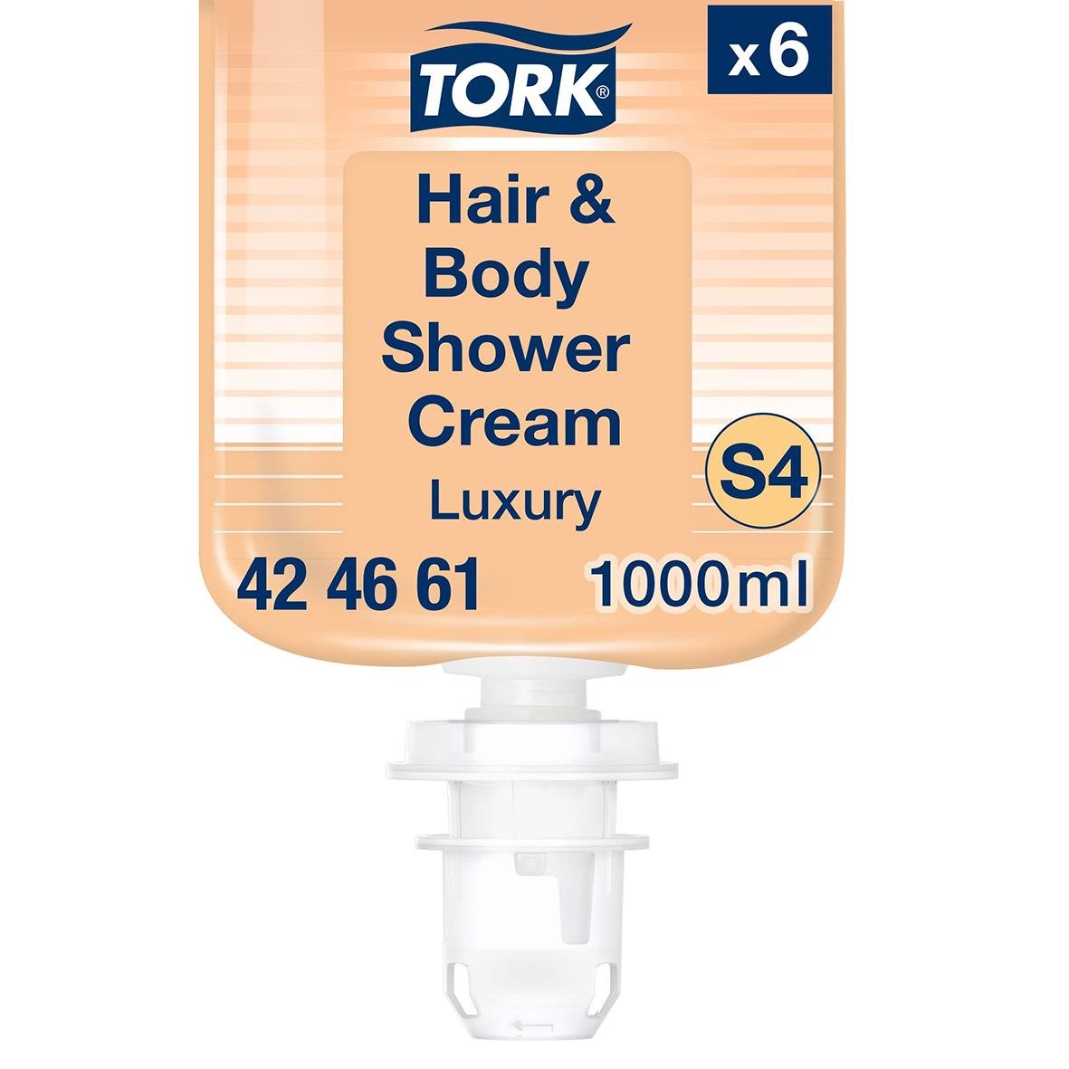 Tork Luxury schampo/duschkräm 1L, parfymdoft, för hår och kropp, 6-pack