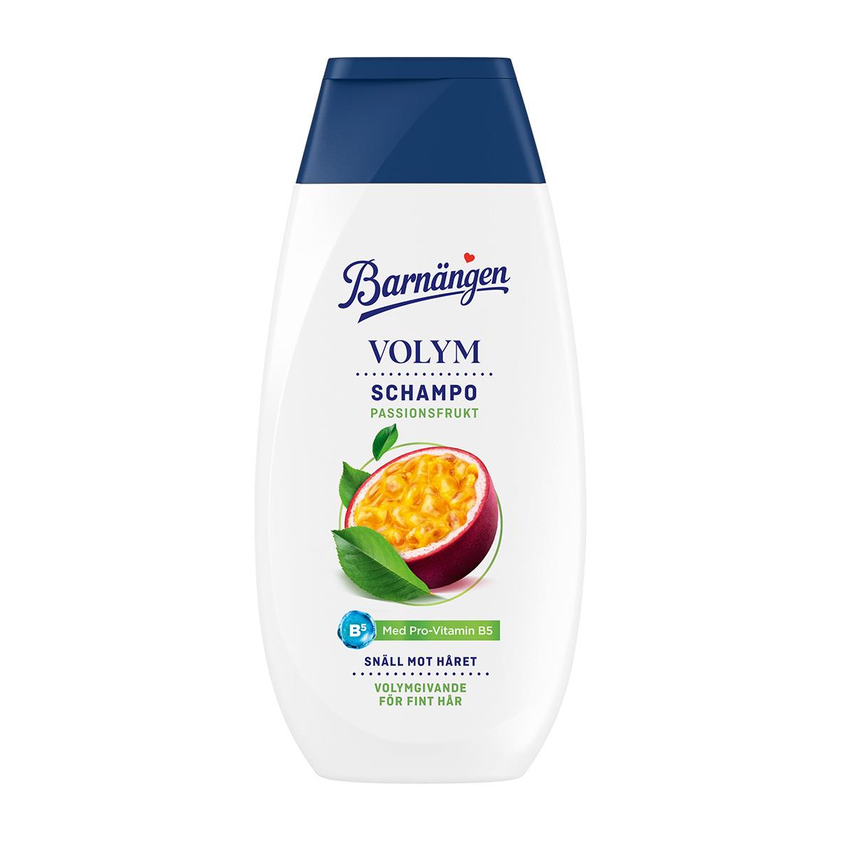 Barnängen Schampo för barn med passionsfrukt, 250ml, volym och vård för fint hår