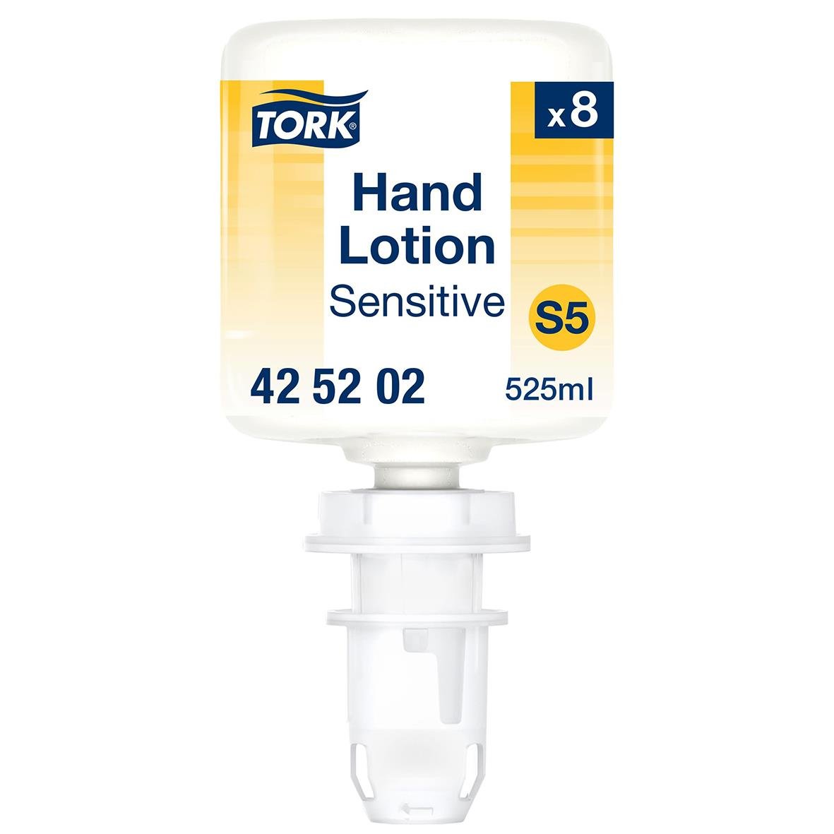 Mini handkräm Tork S5 Sensitive, parfymfri, 8-pack, 525ml