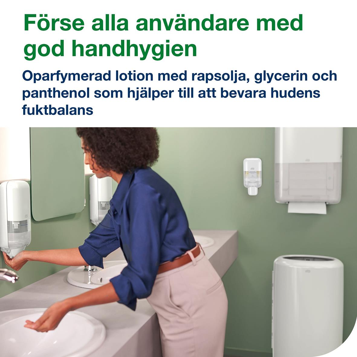 Handkräm Tork S5 Premium Parfymfri Mini, för alla användare med god handhygien, oparfymerad lotion med rasolja, glycerin och panthenol