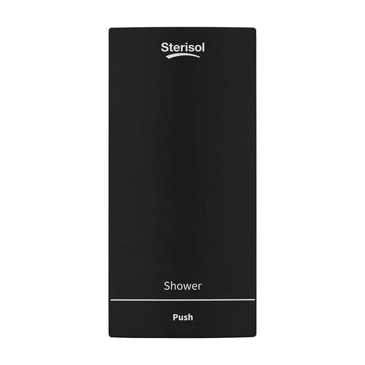 Svart dispenser för Ecoline schampo 375ml med push-funktion