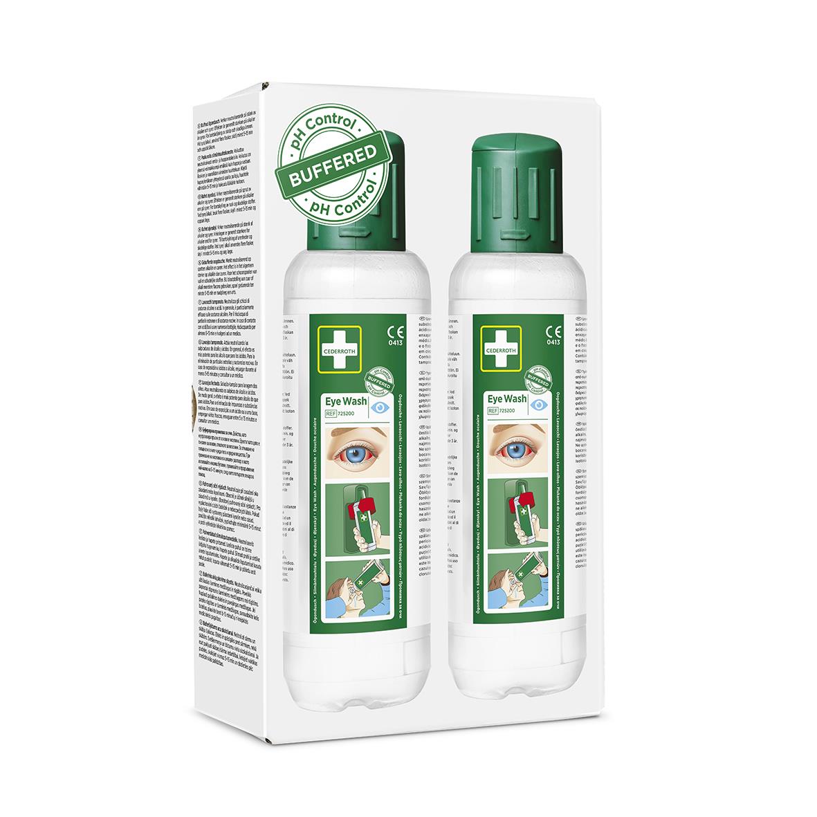 Ögondusch Cederroth 500ml med två flaskor i förpackning