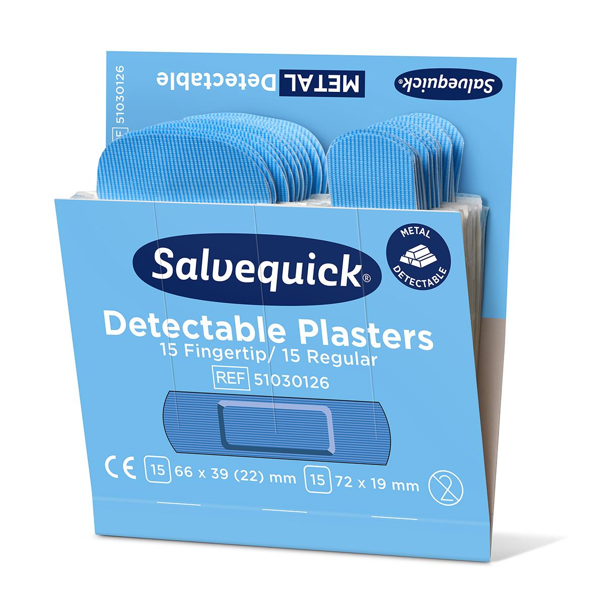 Plåster Salvequick Plast Detect 6754 30st Blå 51500006_1
