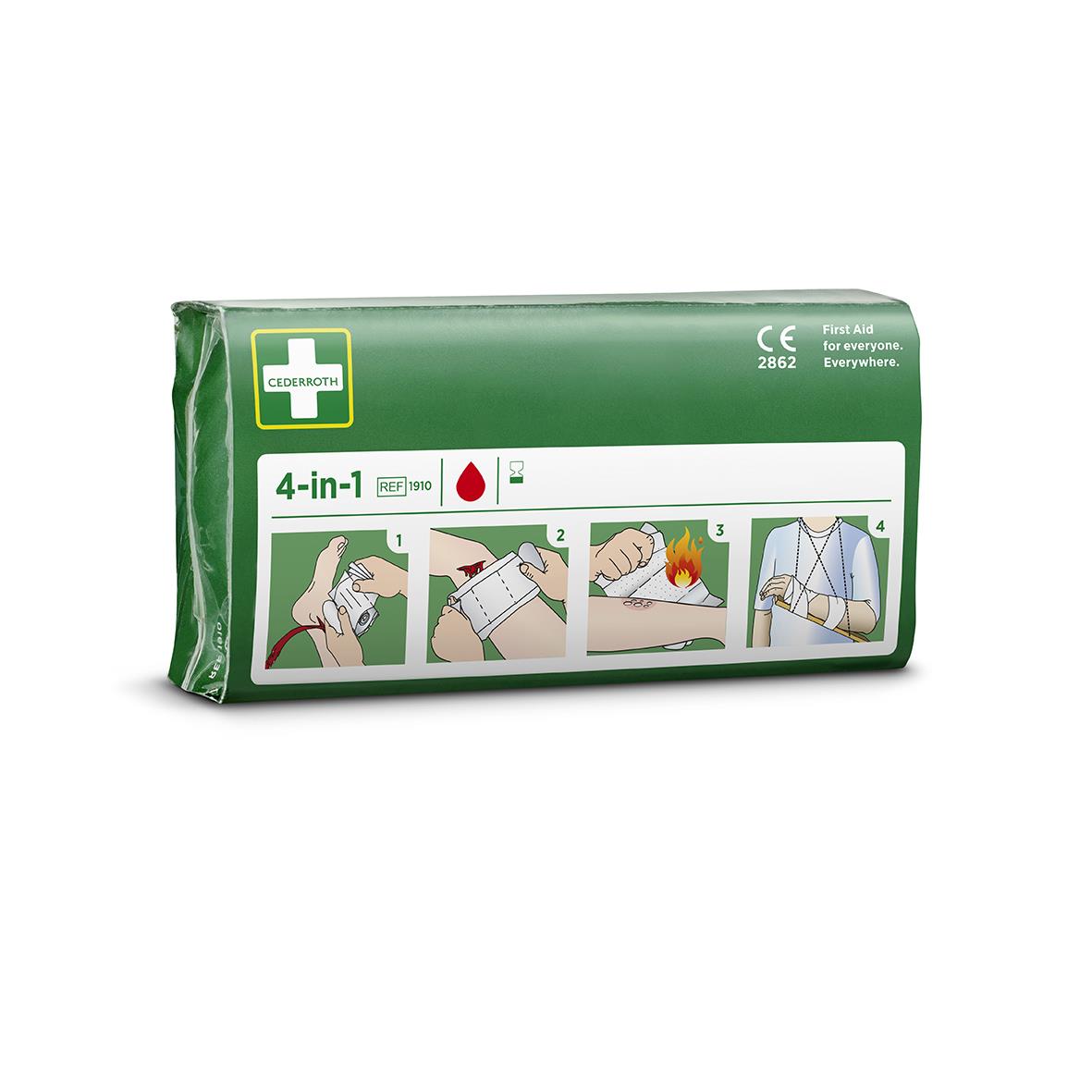 Blodstoppare Cederroth 4-in-1 Refill 1910 Stor för första hjälpen och blödningar