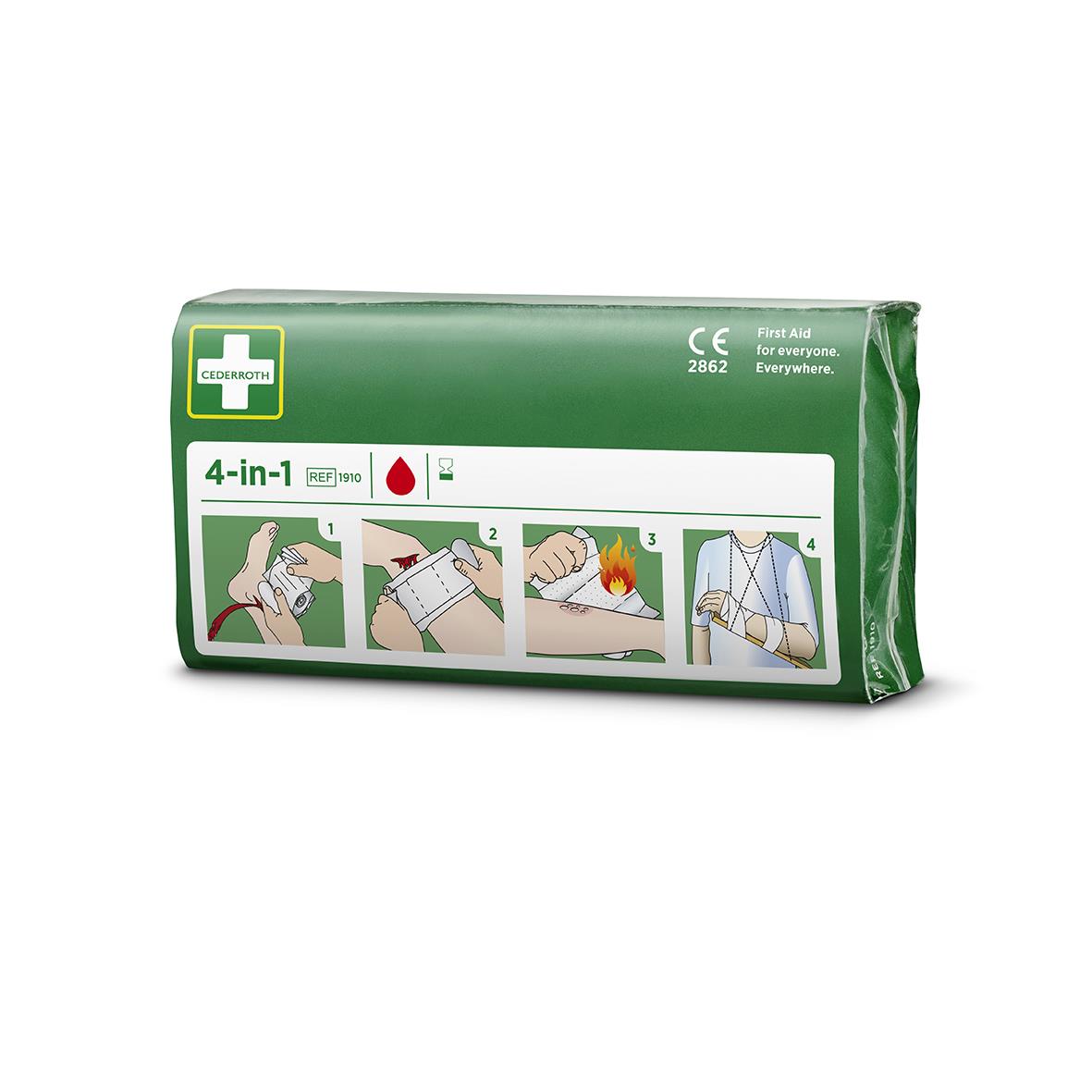 Blodstoppare Cederroth 4-in-1 refill för första hjälpen, stor för blödningar