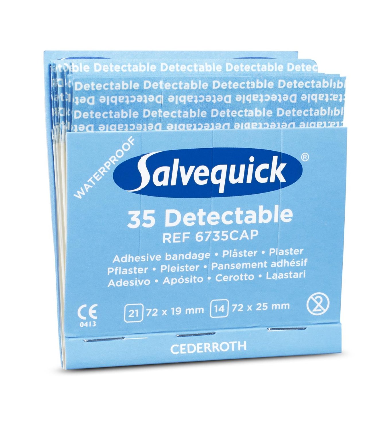Plåster Salvequick Detectable 6735 35st Blå 51500020_2