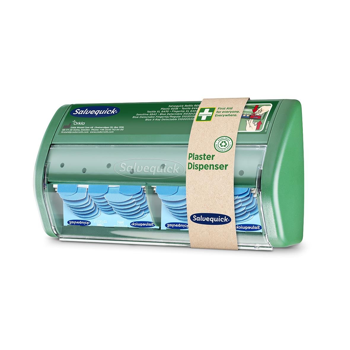 Plåsterautomat Salvequick för kök med 2x35 blå plåster