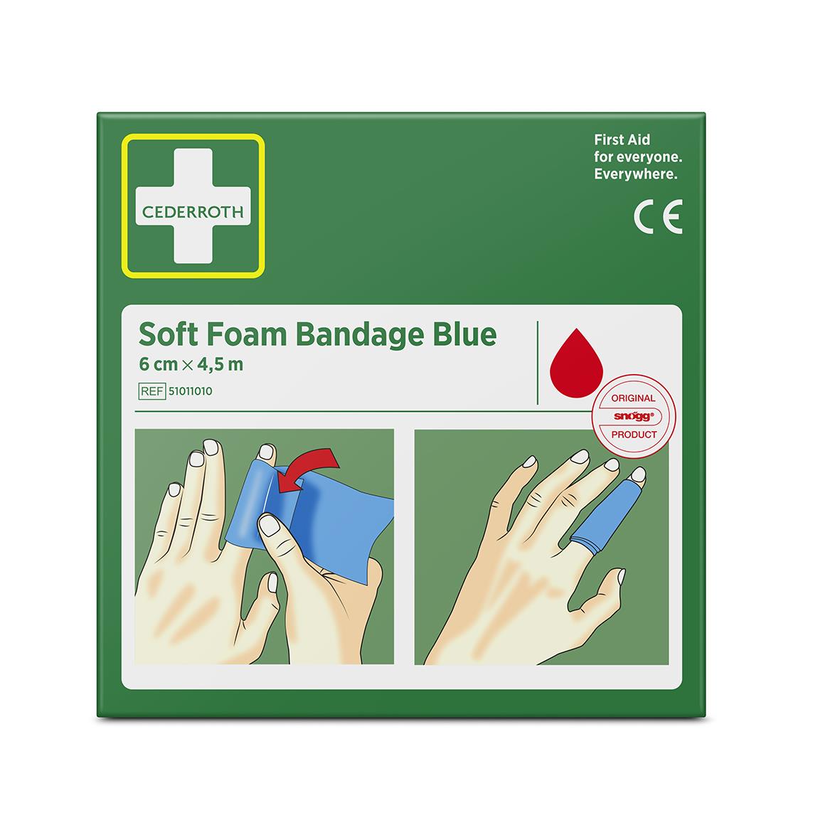 Soft Foam Bandage Cederroth Blå 6cmx4,5m 51500227_1