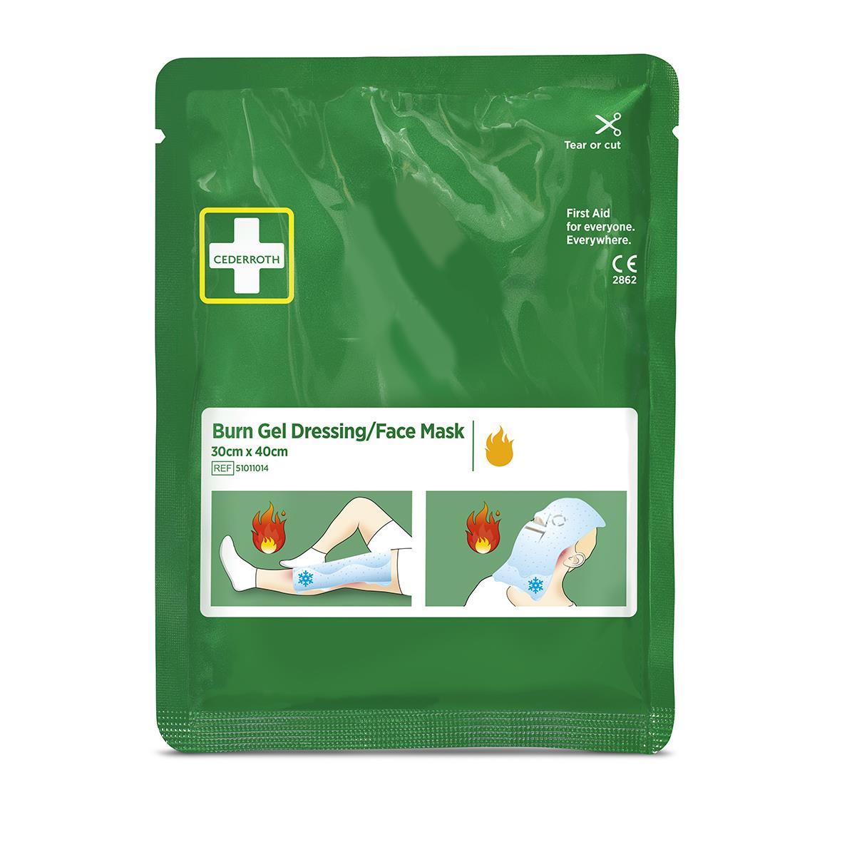 Brännskadekompress Cederroth Refill 30x40cm i grönt för brännskador