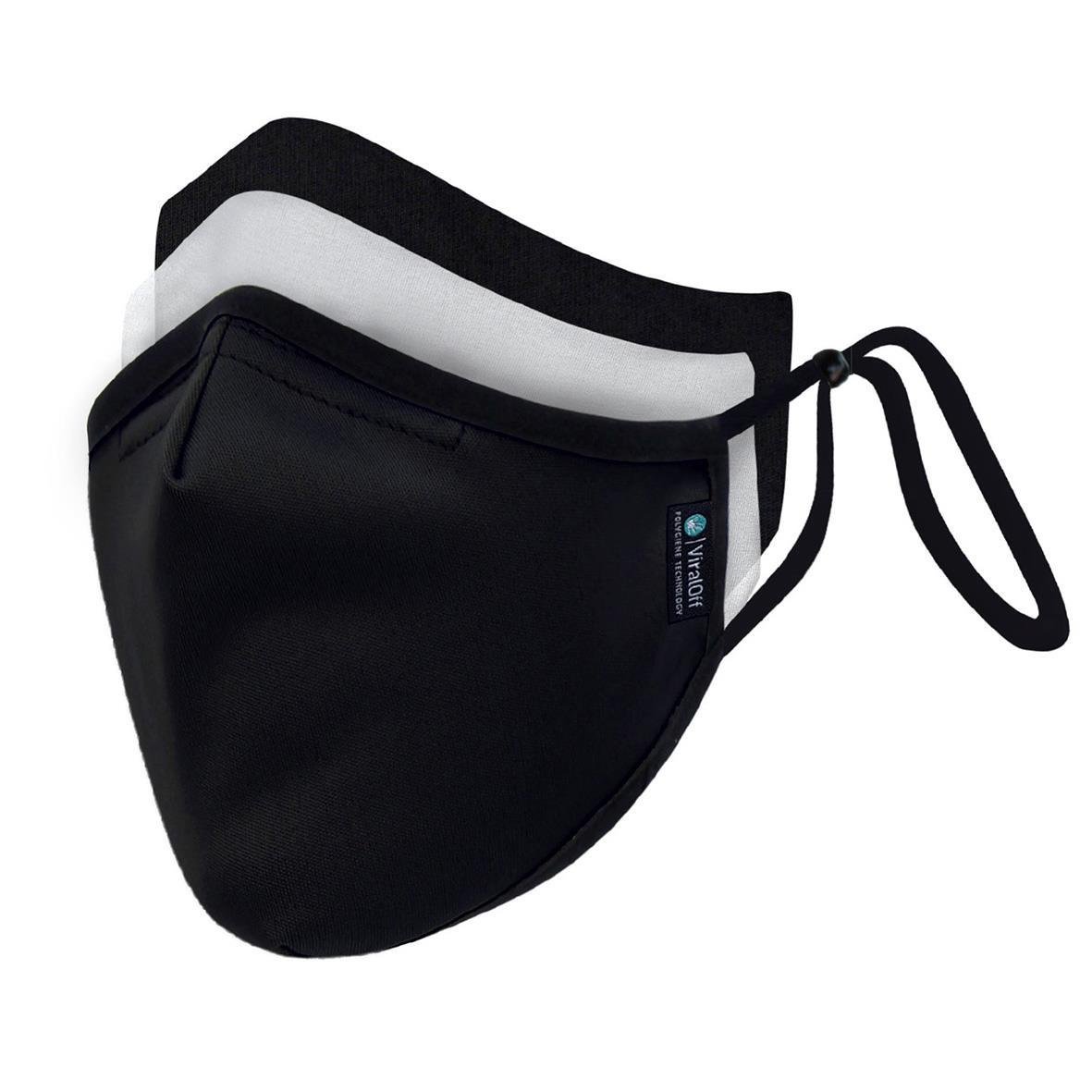 Svart munskydd Stogo Cloud ViralOff L/XL med justerbar elastisk band