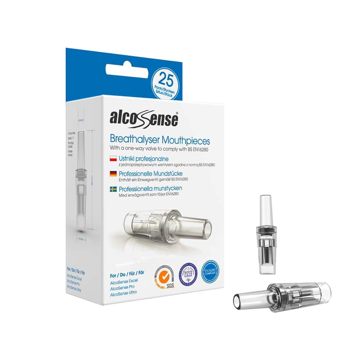 Munstycke för Alcosense Professional and Breathalyser Mouthpieces i förpackning
