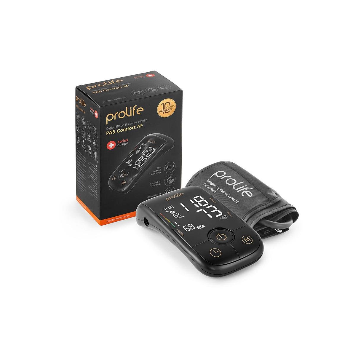 Blodtrycksmätare Prolife Digital PA5 Comfort AF med display och armblåsa