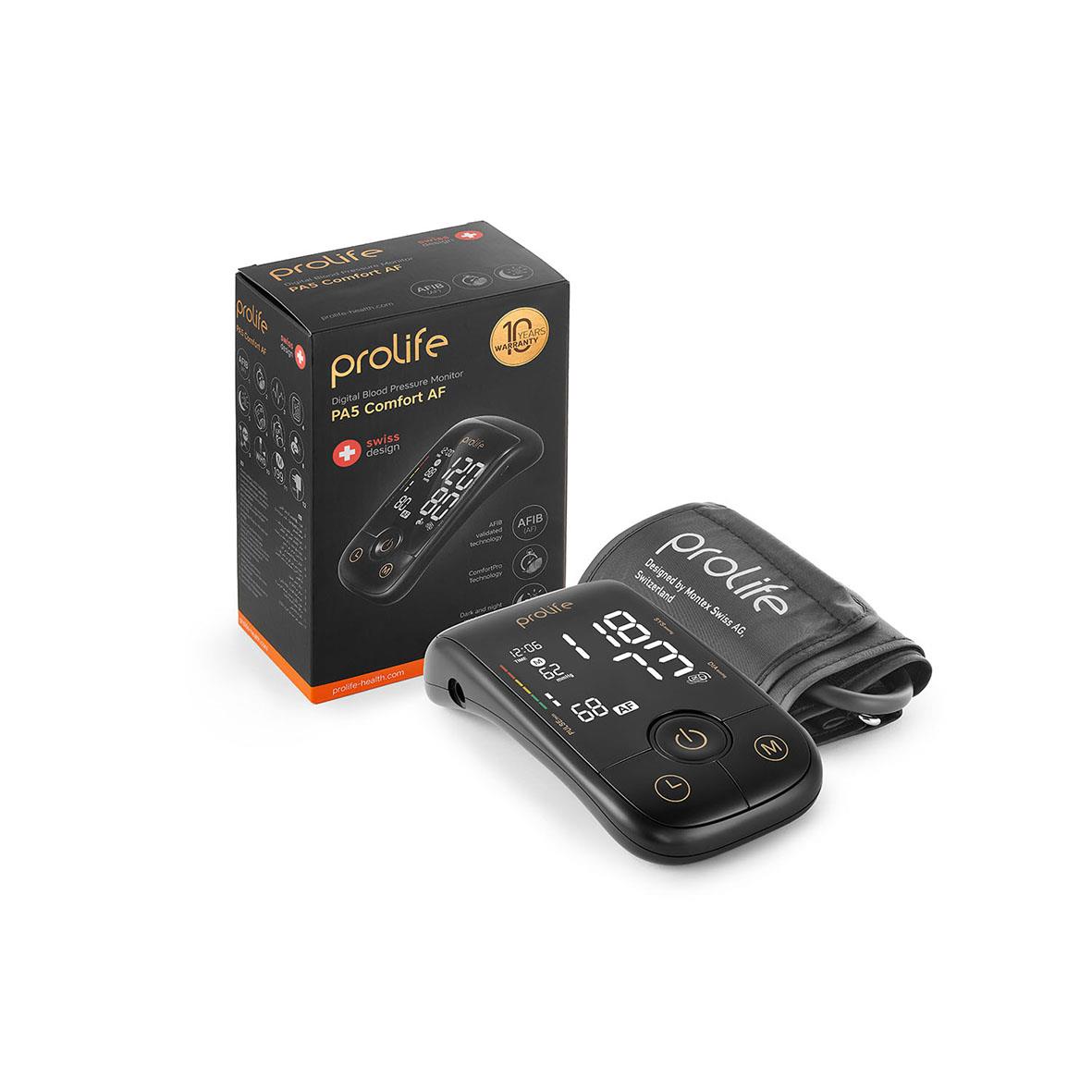 Blodtrycksmätare Prolife Digital PA5 Comfort AF med display och armblåsa