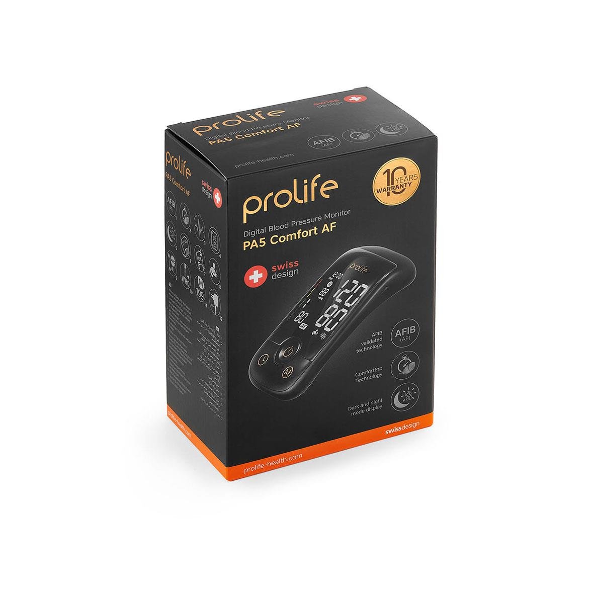 Blodtrycksmätare Prolife Digital PA5 Comfort AF i svart förpackning