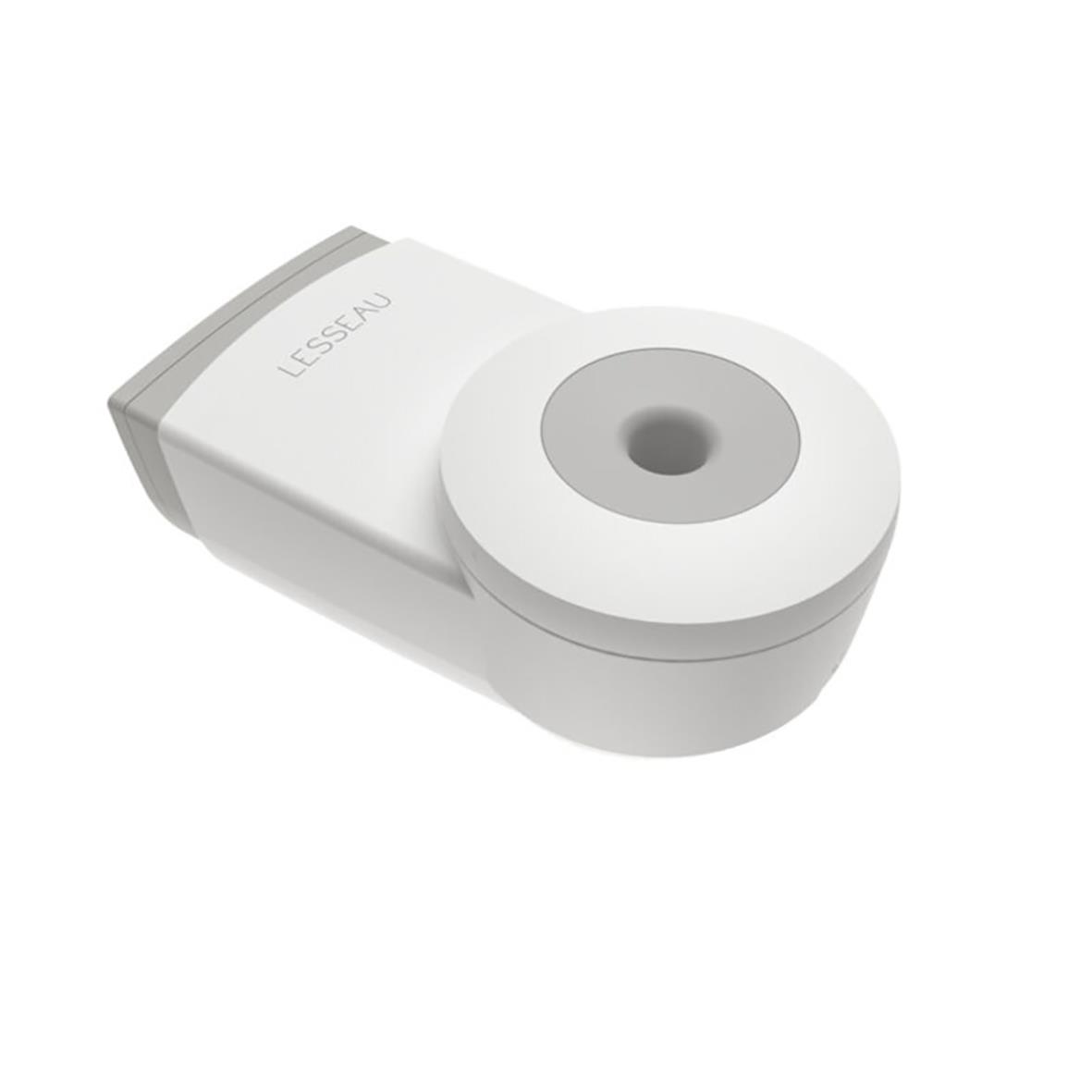 Vit tvål dispenser LESSEAU No Touch för fast handtvål, modern design