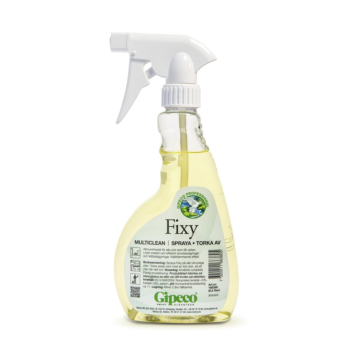 Allrent Gipeco Fixy Spray 500ml sprayflaska för rengöring och fixering