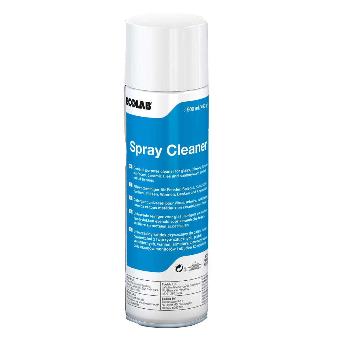 Allrent Ecolab Spray Cleaner 500ml, allrengöringsspray för glas, speglar och keramiska ytor