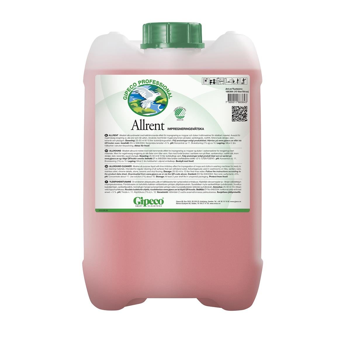 Stor hink med impregnering Gipeco Triss 10L, rosa färg och grönt lock