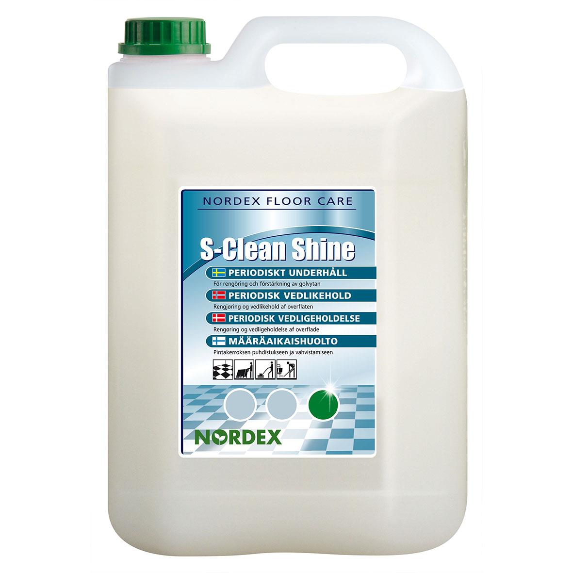 Nordex S-Clean Shine golvrengöring, oparfymerad 5L