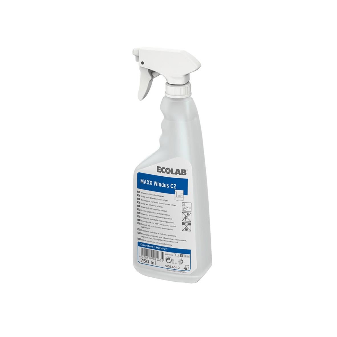 Fönsterputs Ecolab Maxx Windus C2 750ml i sprayflaska