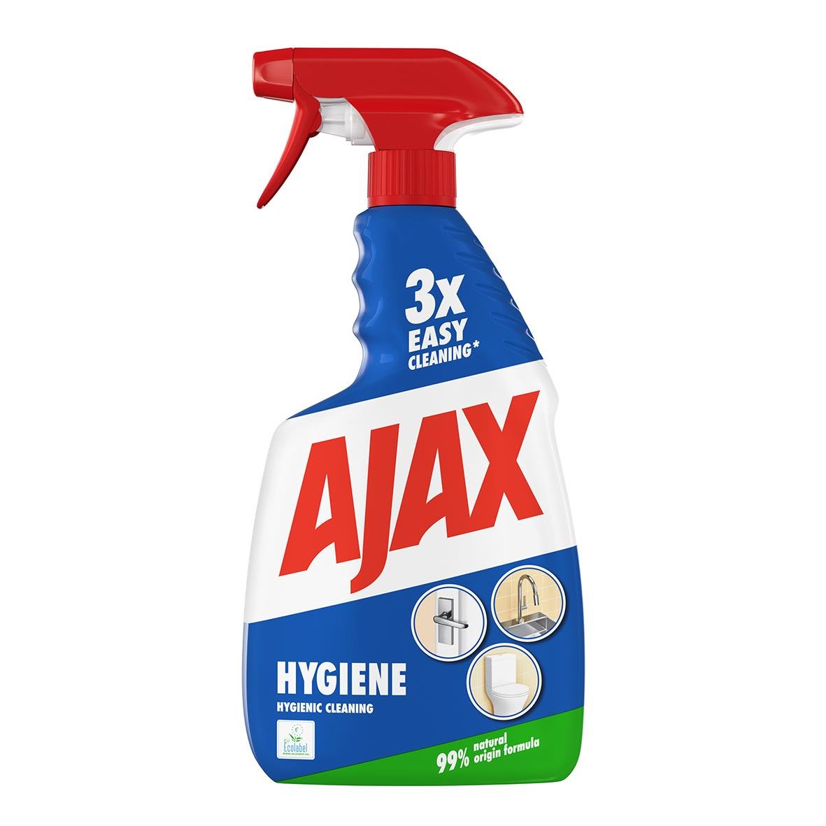 Allrent Ajax Extra Hygiene Spray 750ml sprayflaska för hygienisk rengöring
