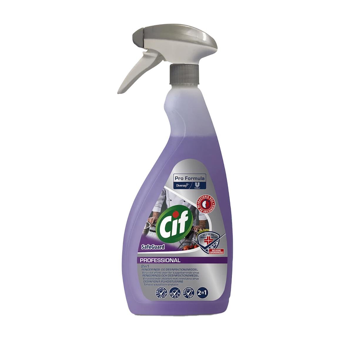 Köksrent Cif Pro Formula 2in1 desinfektionsmedel i sprayflaska 750ml