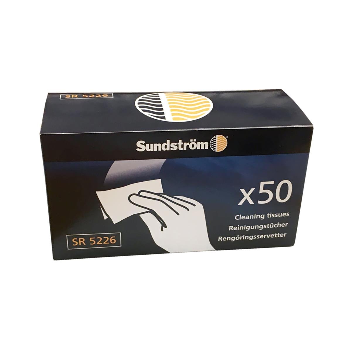 Rengöringsservetter från Sundström SR, 50 stycken i förpackning