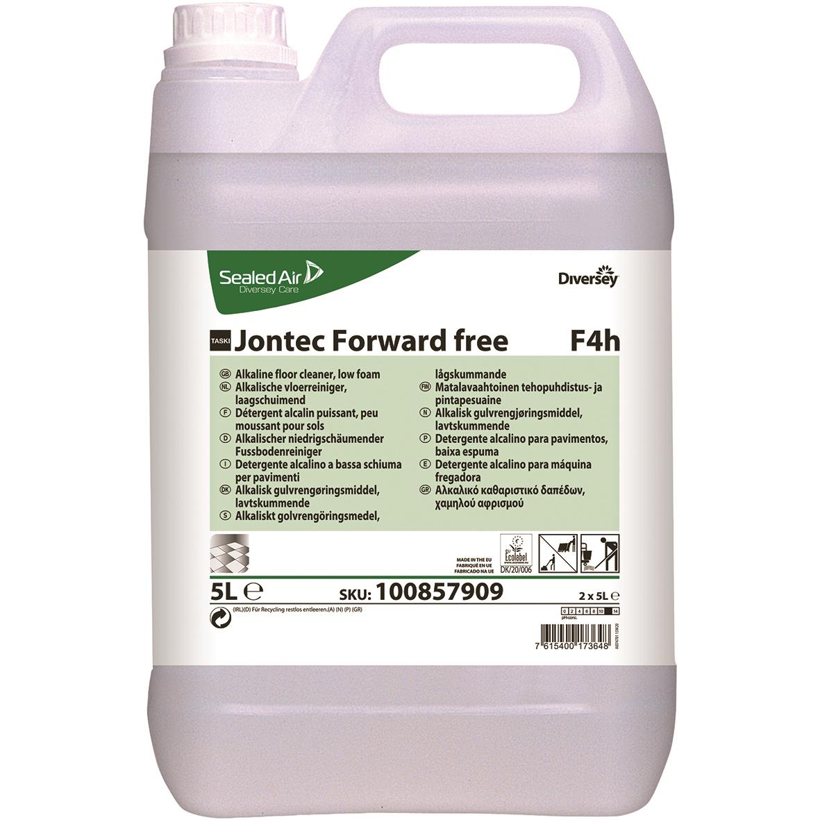 Grovrent Diversy Taski Jontec Forward Free F4h 5L, alkaliskt golvrengöringsmedel i stor flaska