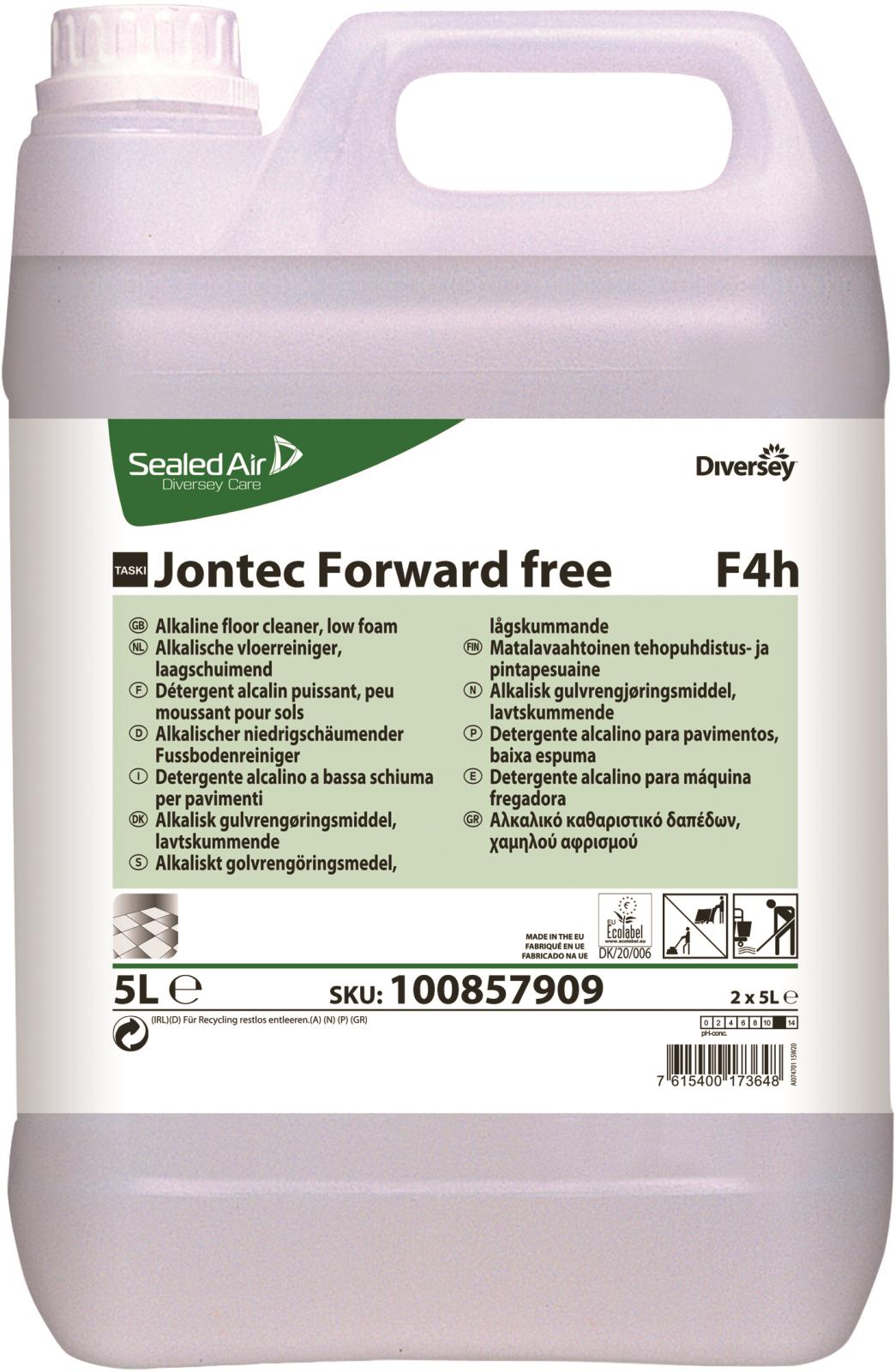 Grovrent Diversy Taski Jontec Forward Free F4h 5L, alkaliskt golvrengöringsmedel i stor flaska