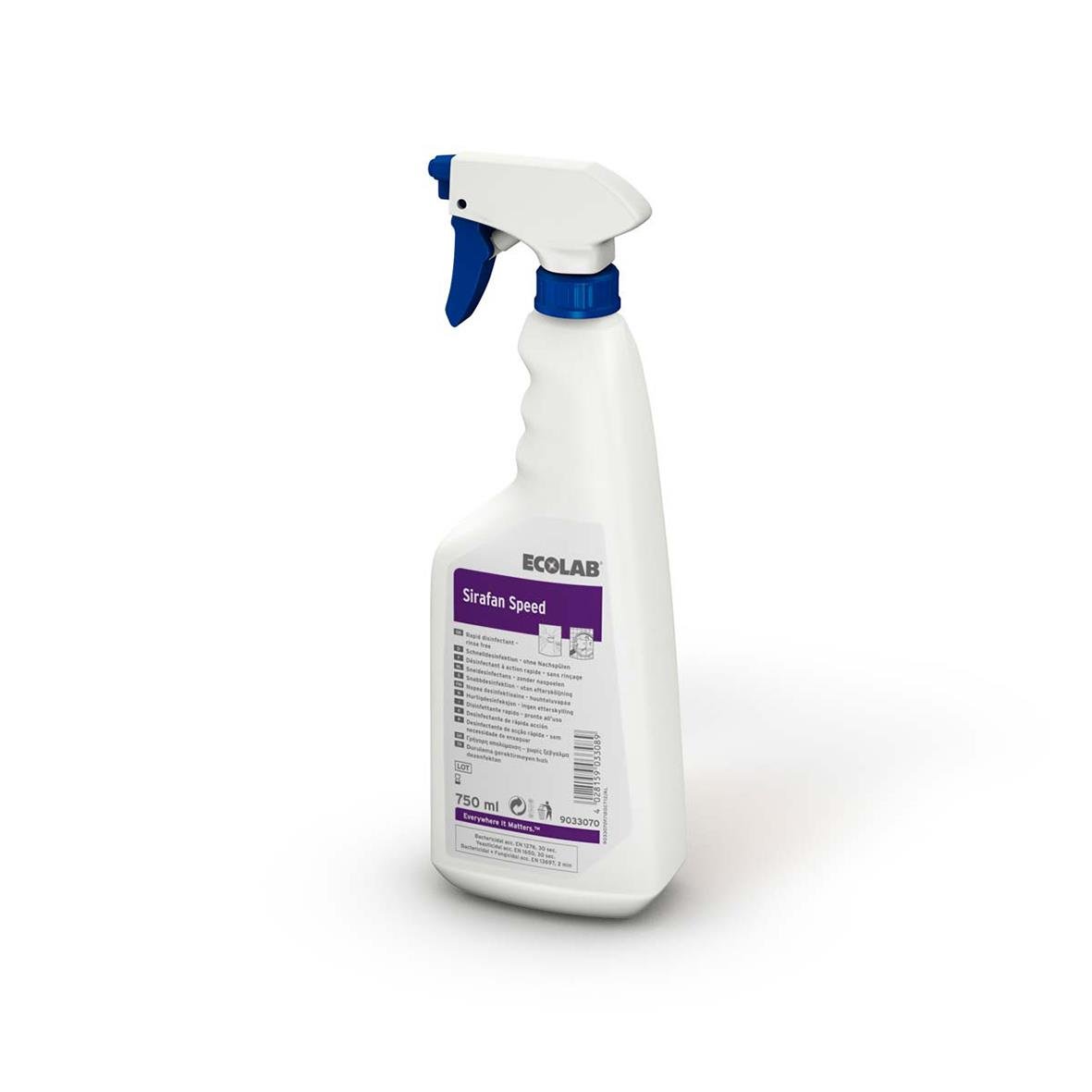 Ytdesinfektion Ecolab Sirafan Speed 750ml sprayflaska