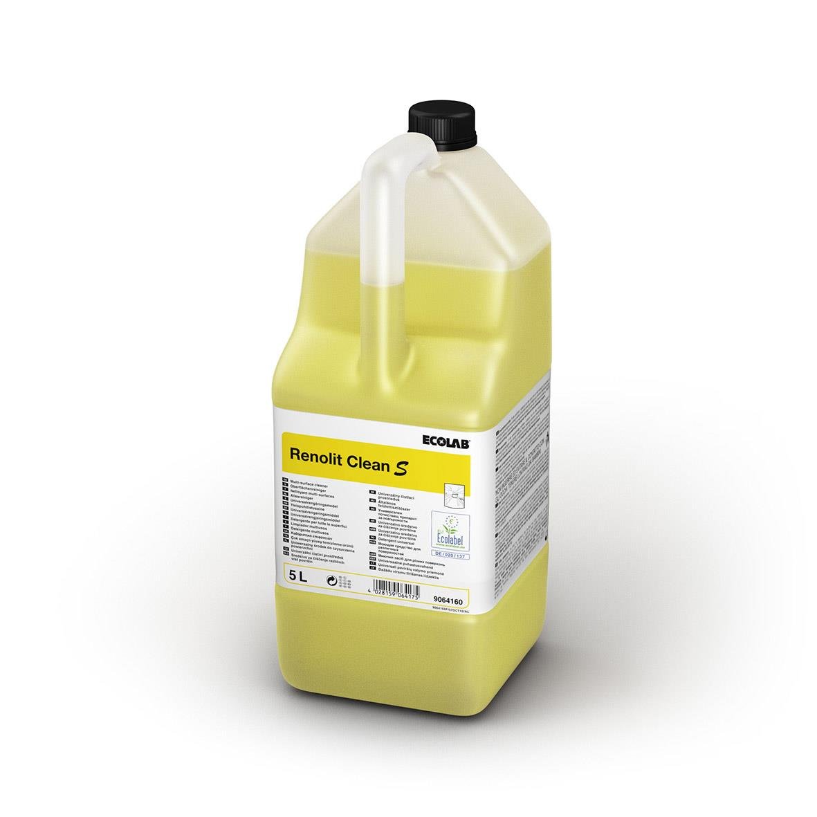 Grovrent Ecolab Renolit Clean S 5L i gul behållare med svart lock