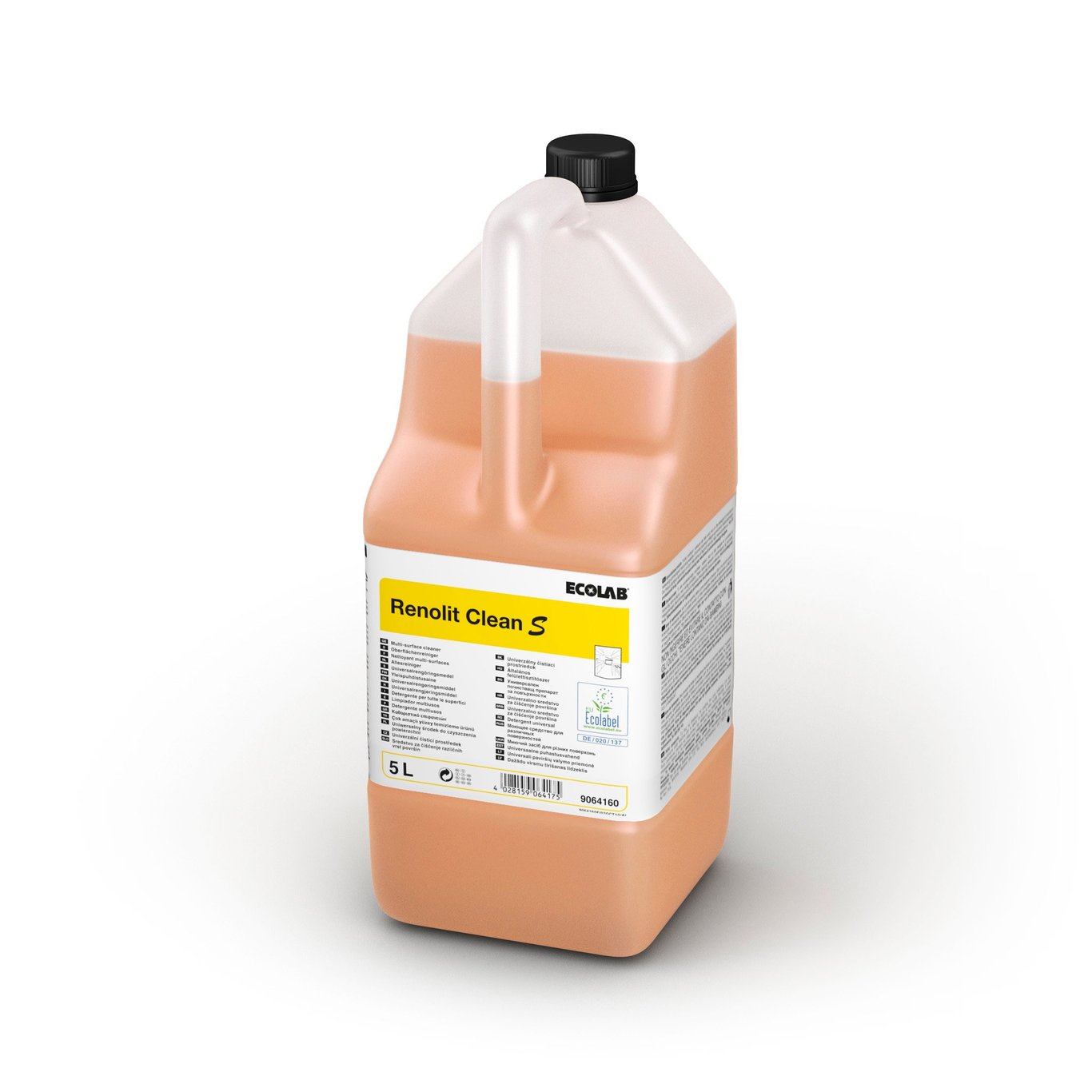 Stor 5L flaska med Renolit Clean S rengöringsmedel från Ecolab