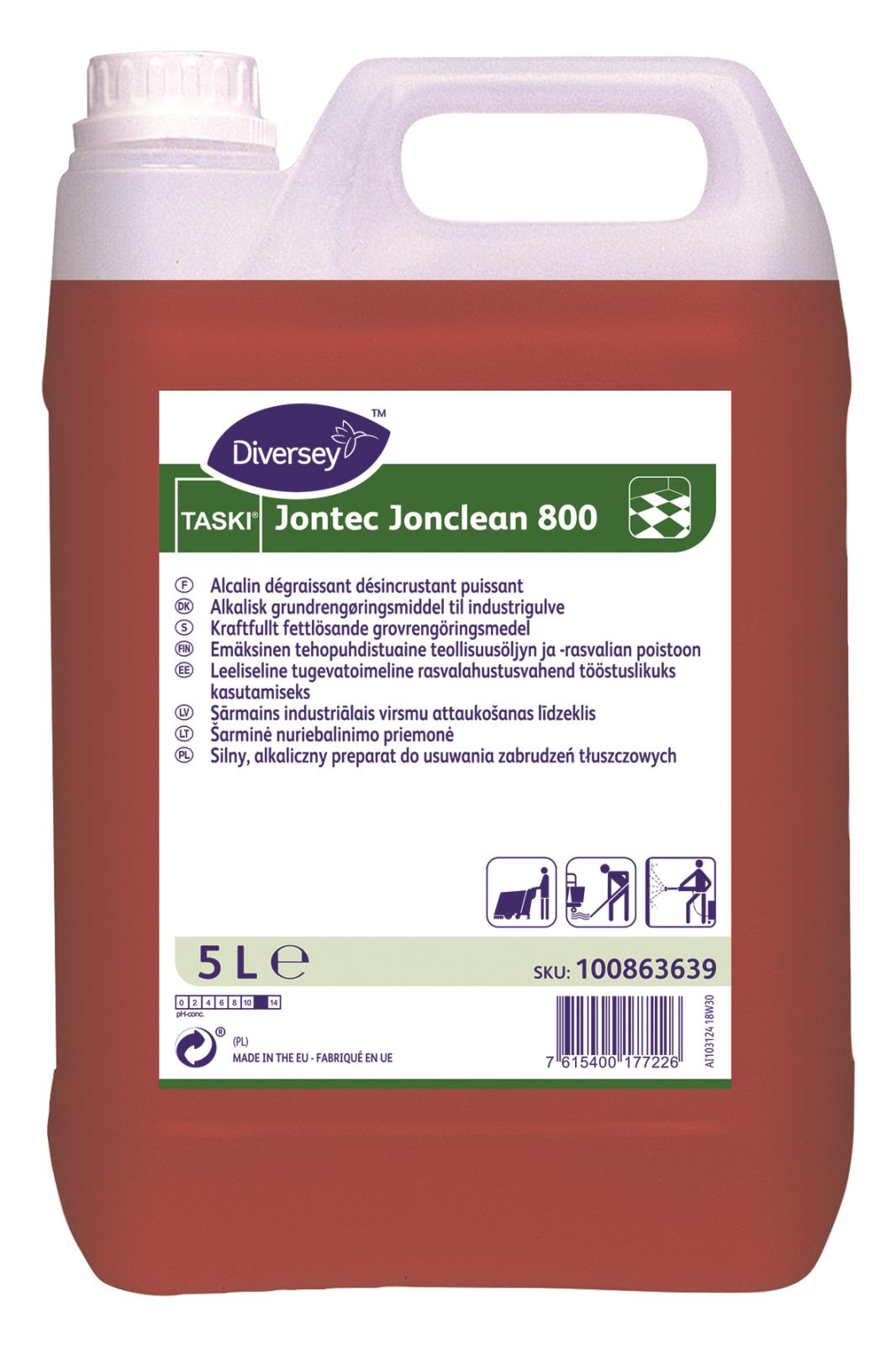 Stor 5L flaska Grovrent Diversey Taski Jontec Jonclean 800 rengöringsmedel