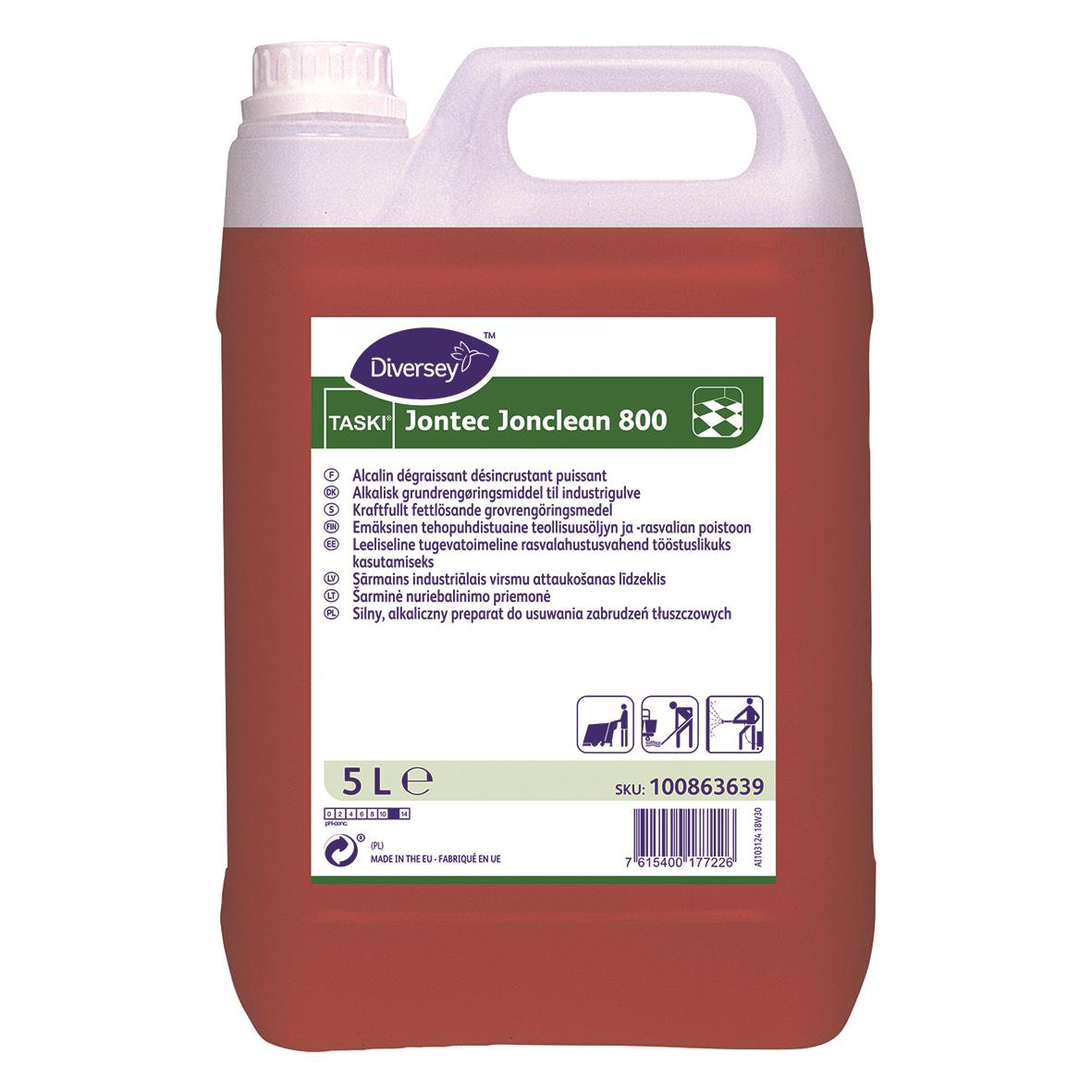 Stor 5L flaska Grovrent Diversey Taski Jontec Jonclean 800 rengöringsmedel