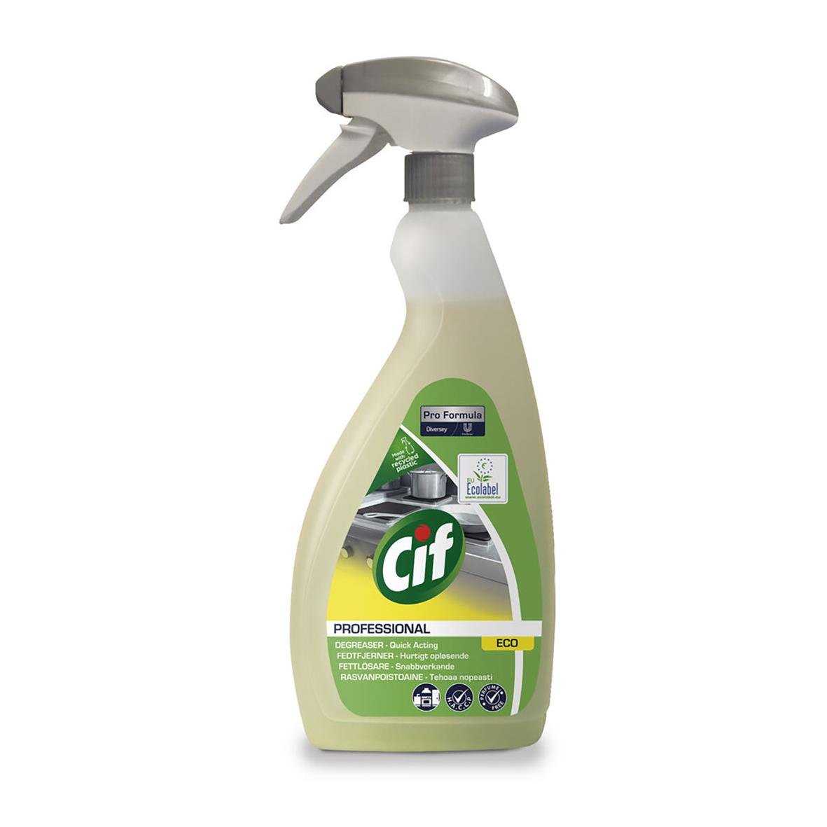 Cif Eco Degreaser Spray 750ml för rengöring av fett och smuts, professionell och miljövänlig