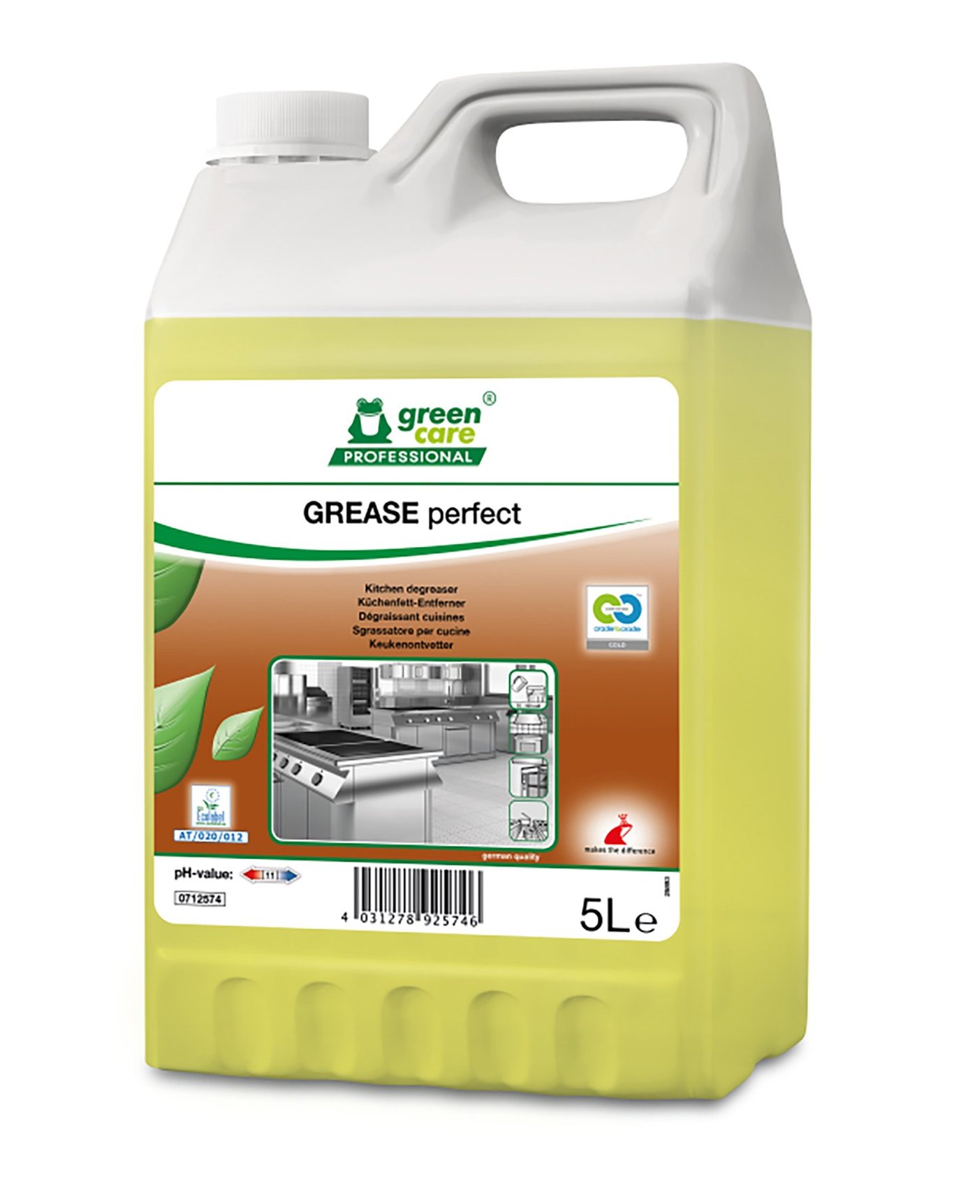 Grovrent Tana Grease Perfect, parfymfri, 5L stor behållare för köksutrustning