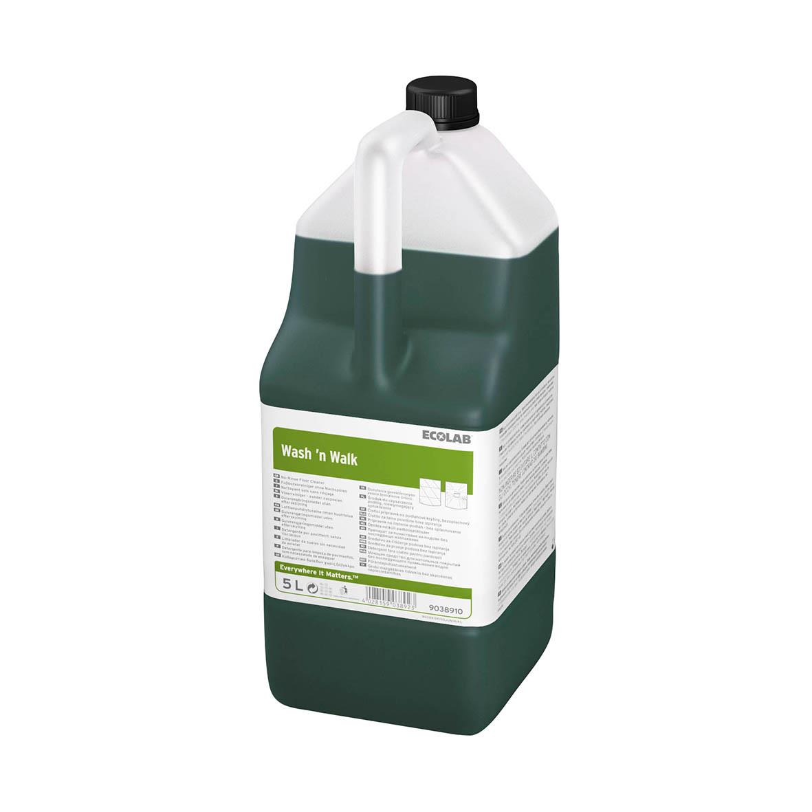 Grovrent Ecolab Wash´n Walk 5L i stor flaska med handtag och svart lock