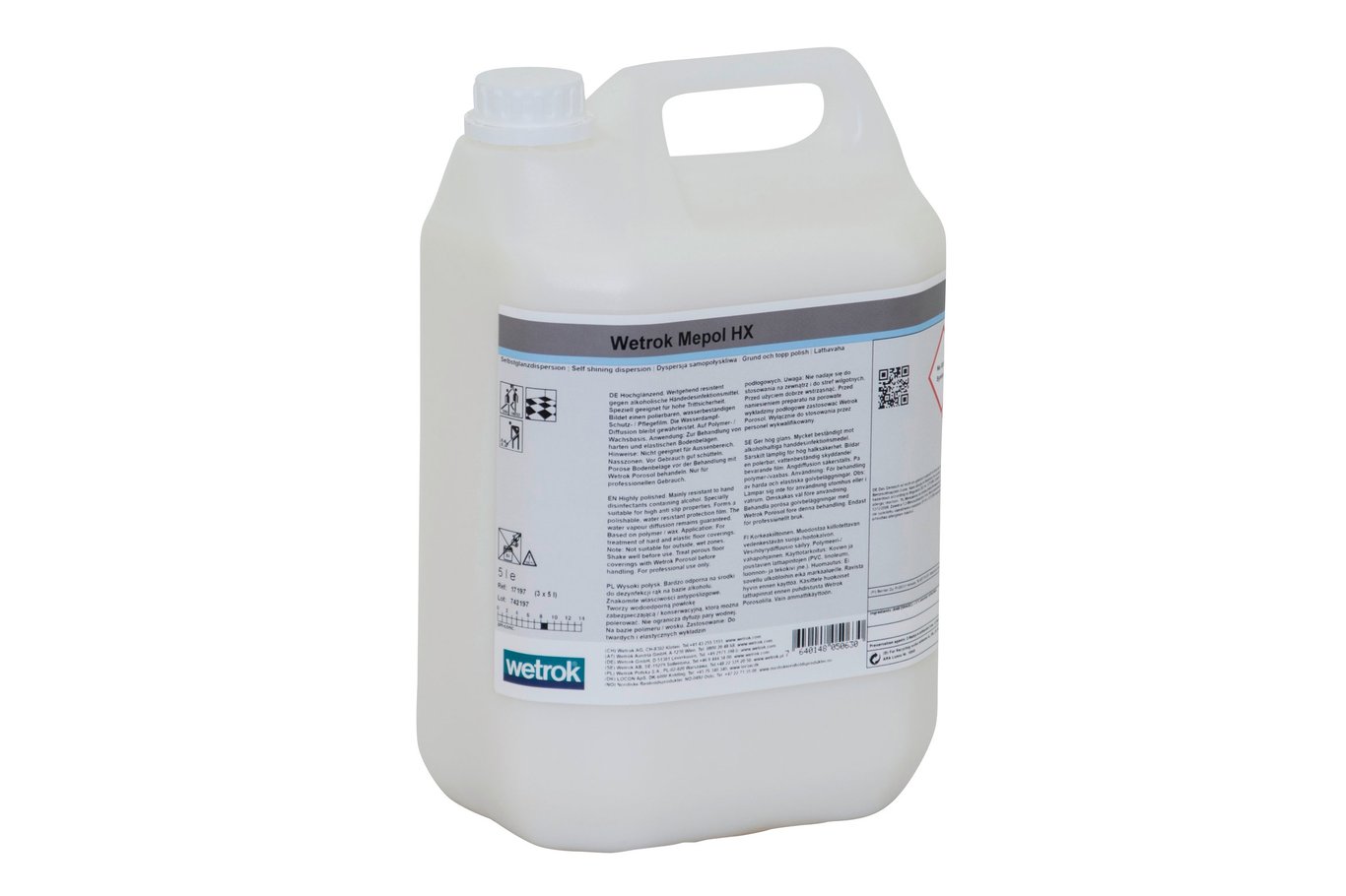 Golvpolish Wetrok Mepol HX 5L i stor dunk