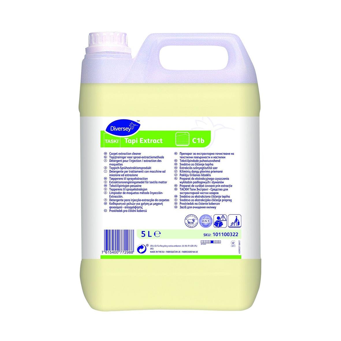 Stor 5L flaska med Diversey Tapi Extract mattrengöring