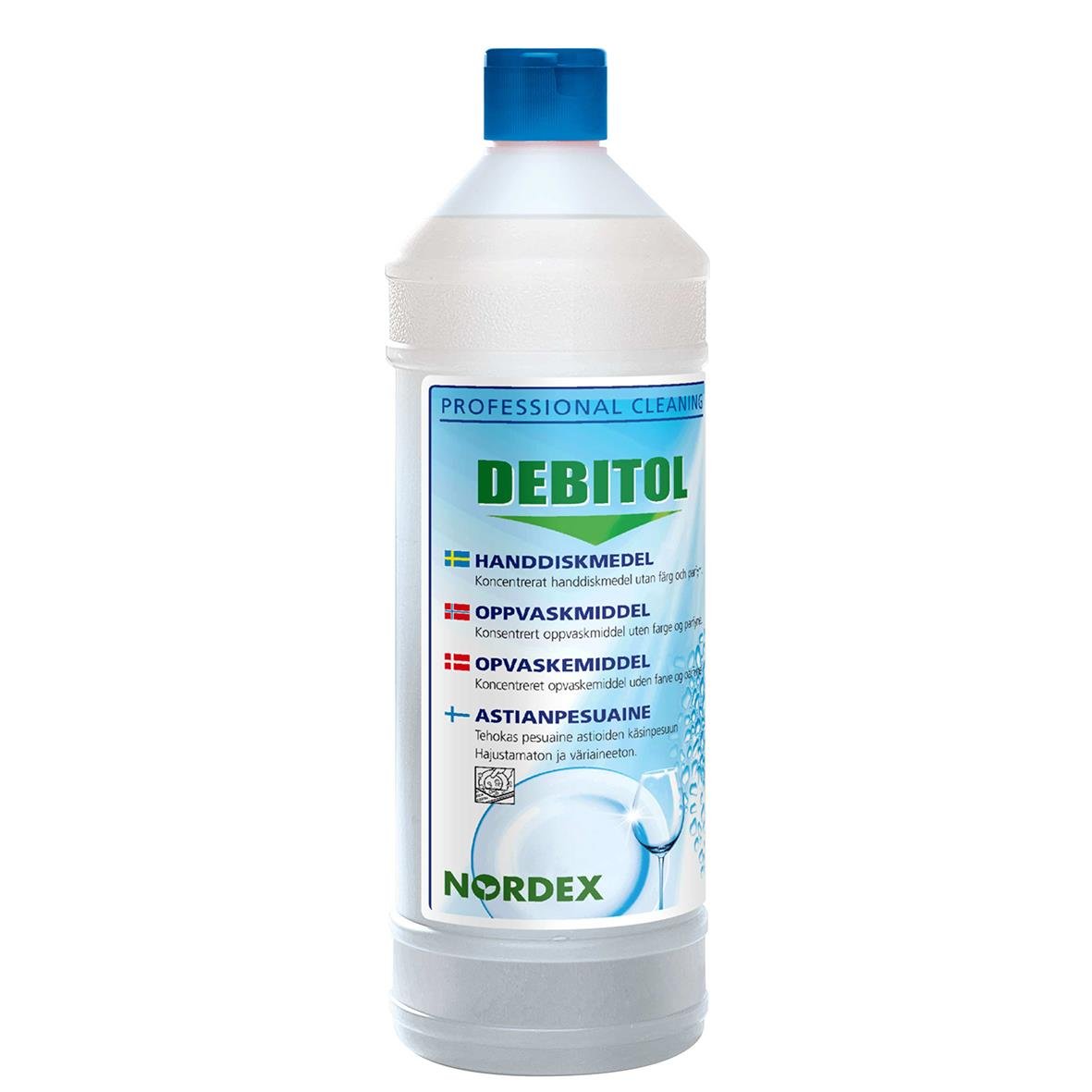 Nordex Debitol handdiskmedel, oparfymerad, 1L